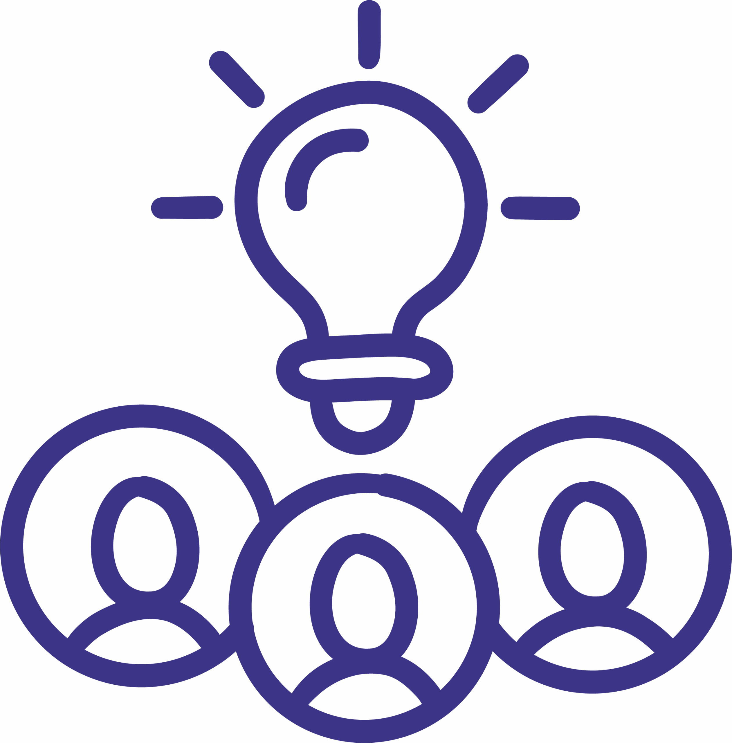 Glühbirne mit Personen