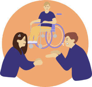 Gespräch über schwierige Entscheidungen in der Pflege – Ethikberatung in Unterfranken