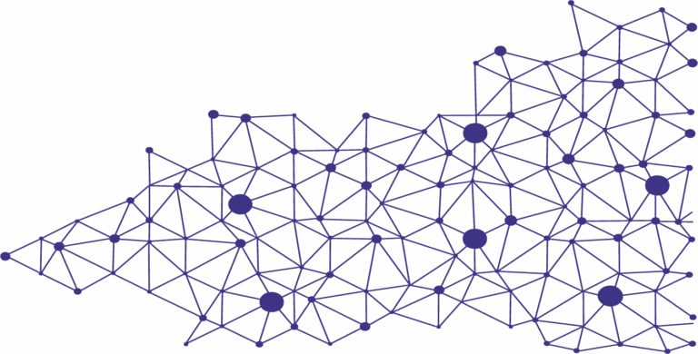 Netzwerkstruktur, blau